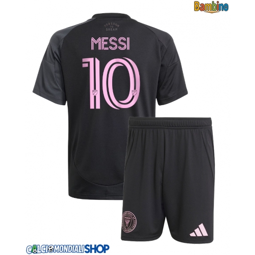 Maglie da calcio Inter Miami Lionel Messi #10 Seconda Maglia Bambino 2025-26 Manica Corta + Pantaloni corti)